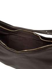 Cultured London Chocolate Brown 'Consuelo' Leather Grab Bag - Image 8 of 8