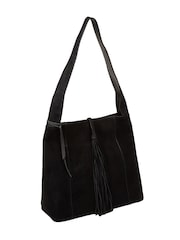 Cultured London Black 'Anitta' Suede Shoulder Bag - Image 6 of 7