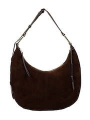 Cultured London Chocolate Brown 'Kacey' Suede & Leather Shoulder Bag - Image 3 of 6