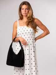 Cultured London Black 'Eloise' Suede & Leather Handbag - Image 2 of 7