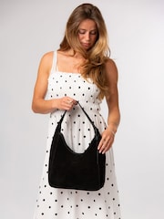 Cultured London Black 'Eloise' Suede & Leather Handbag - Image 3 of 7