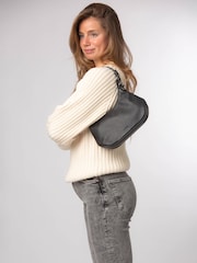 Cultured London Black Amaya Leather Grab Bag - Image 1 of 6