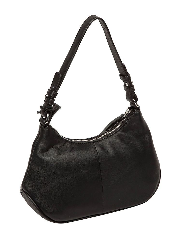 Cultured London Black Amaya Leather Grab Bag - Image 6 of 6 Cultured London Black Amaya Leather Grab Bag - Image 6 of 6