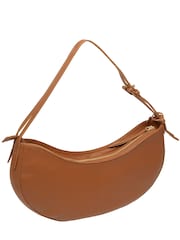 Cultured London Brown 'Consuelo' Leather Grab Bag - Image 4 of 7