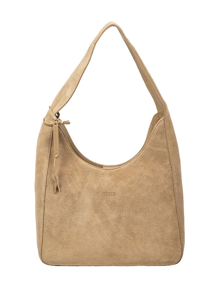 Cultured London Natural 'Eloise' Suede & Leather Handbag - Image 2 of 5 Cultured London Natural 'Eloise' Suede & Leather Handbag - Image 2 of 5