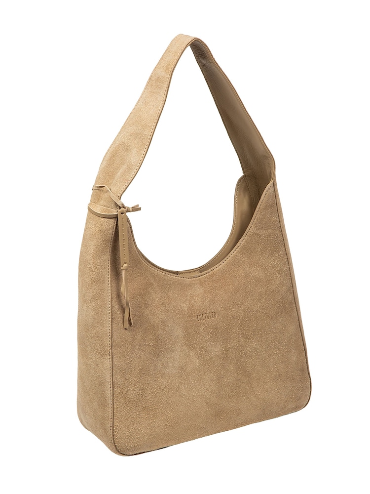 Cultured London Natural 'Eloise' Suede & Leather Handbag - Image 5 of 5 Cultured London Natural 'Eloise' Suede & Leather Handbag - Image 5 of 5