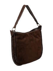Cultured London Chocolate Brown 'Bonnie' Leather Shoulder Bag - Image 6 of 6