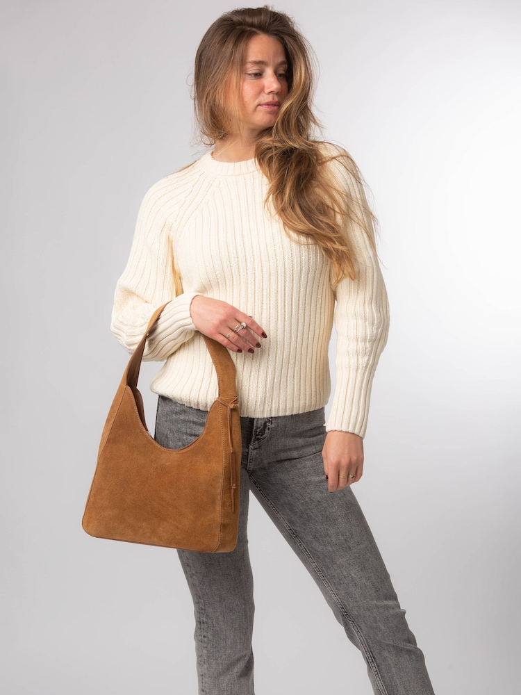 Cultured London Brown 'Eloise' Suede & Leather Handbag - Image 2 of 8