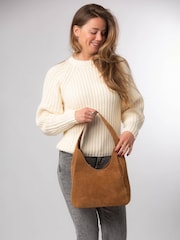 Cultured London Brown 'Eloise' Suede & Leather Handbag - Image 3 of 8