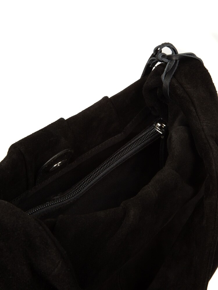Cultured London Black 'Beatriz' Suede Handbag - Image 6 of 6 Cultured London Black 'Beatriz' Suede Handbag - Image 6 of 6