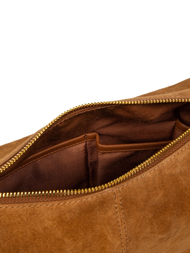 Cultured London Brown 'Camille' Suede Shoulder Bag - Image 5 of 5