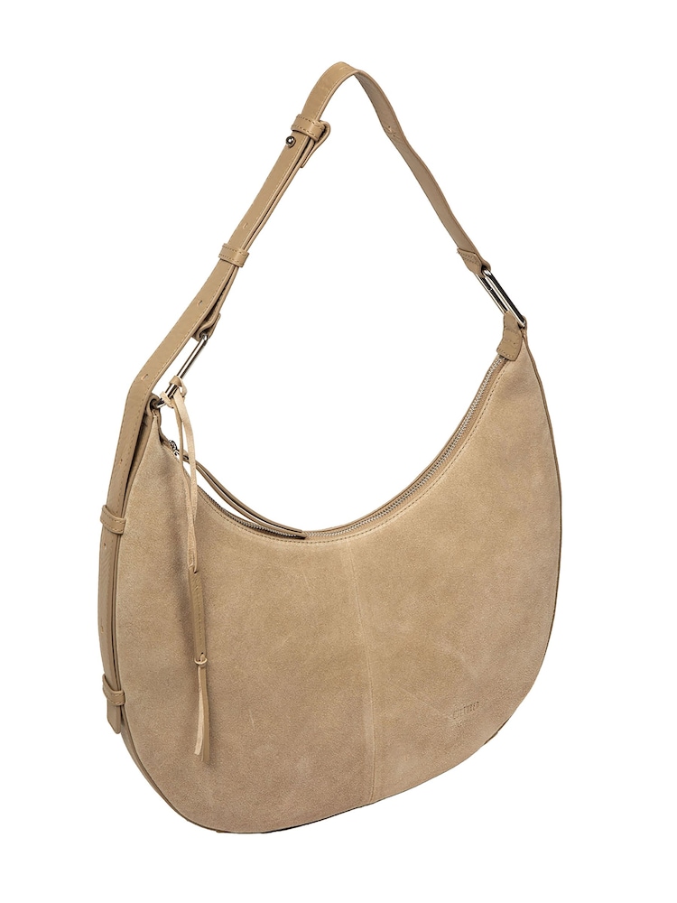 Cultured London Natural 'Kacey' Suede & Leather Shoulder Bag - Image 7 of 7 Cultured London Natural 'Kacey' Suede & Leather Shoulder Bag - Image 7 of 7