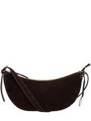 Cultured London Brown 'Carine' Suede Cross-Body Bag - Image 3 of 7