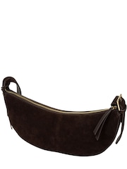 Cultured London Brown 'Carine' Suede Cross-Body Bag - Image 6 of 7