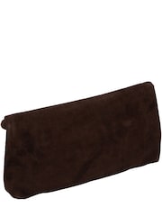 Cultured London Brown 'Perla' Suede Black Clutch Bag - Image 4 of 6