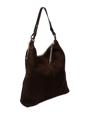 Cultured London Chocolate Brown Harmony Suede Leather Tote Bag - Image 4 of 8