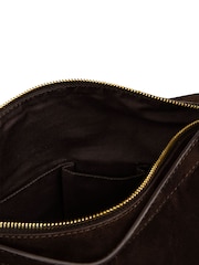 Cultured London Chocolate Brown Harmony Suede Leather Tote Bag - Image 7 of 8