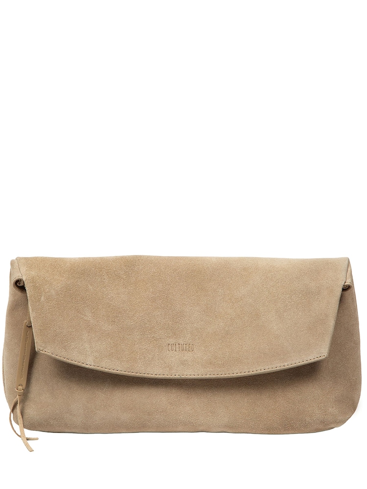 Cultured London Natural Perla Suede Black Clutch Bag - Image 2 of 5 Cultured London Natural Perla Suede Black Clutch Bag - Image 2 of 5