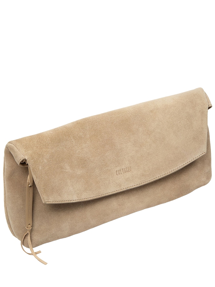 Cultured London Natural Perla Suede Black Clutch Bag - Image 5 of 5 Cultured London Natural Perla Suede Black Clutch Bag - Image 5 of 5