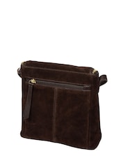 Cultured London Brown 'Luisana' Suede Cross Body Bag - Image 4 of 4