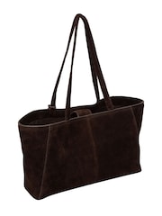 Cultured London Brown 'Matilde' Suede Handbag - Image 4 of 5