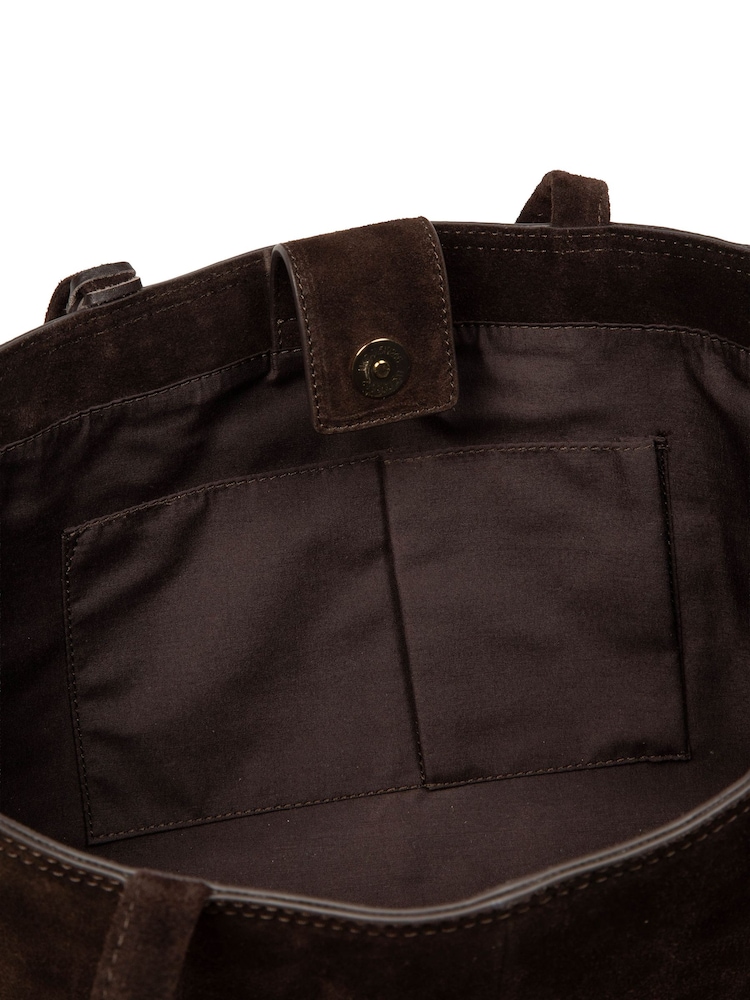 Cultured London Brown 'Matilde' Suede Handbag - Image 5 of 5 Cultured London Brown 'Matilde' Suede Handbag - Image 5 of 5