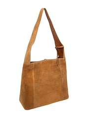 Cultured London Brown 'Anitta' Suede Shoulder Bag - Image 4 of 6