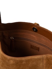 Cultured London Brown 'Anitta' Suede Shoulder Bag - Image 6 of 6