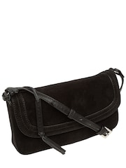 Cultured London Black 'Ashe' Suede Mini Cross Body Bag - Image 6 of 6