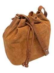 Cultured London Brown 'Emerson' Suede & Leather Shoulder Bag - Image 6 of 6
