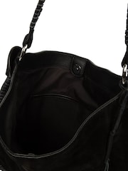 Cultured London Black 'Bonnie' Leather Shoulder Bag - Image 5 of 6