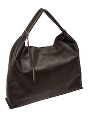 Cultured London Chocolate Brown 'Aspen' Leather Tote Bag - Image 5 of 6
