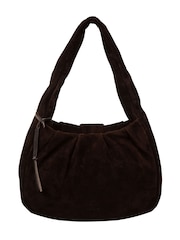 Cultured London Chocolate Brown 'Beatriz' Suede Handbag - Image 2 of 6