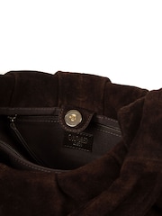 Cultured London Chocolate Brown 'Beatriz' Suede Handbag - Image 4 of 6