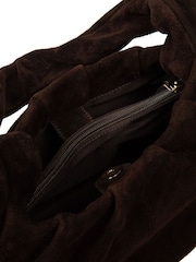 Cultured London Chocolate Brown 'Beatriz' Suede Handbag - Image 6 of 6