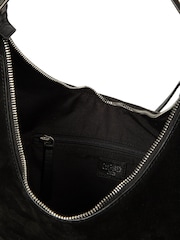 Cultured London Black 'Kacey' Suede & Leather Shoulder Bag - Image 5 of 7