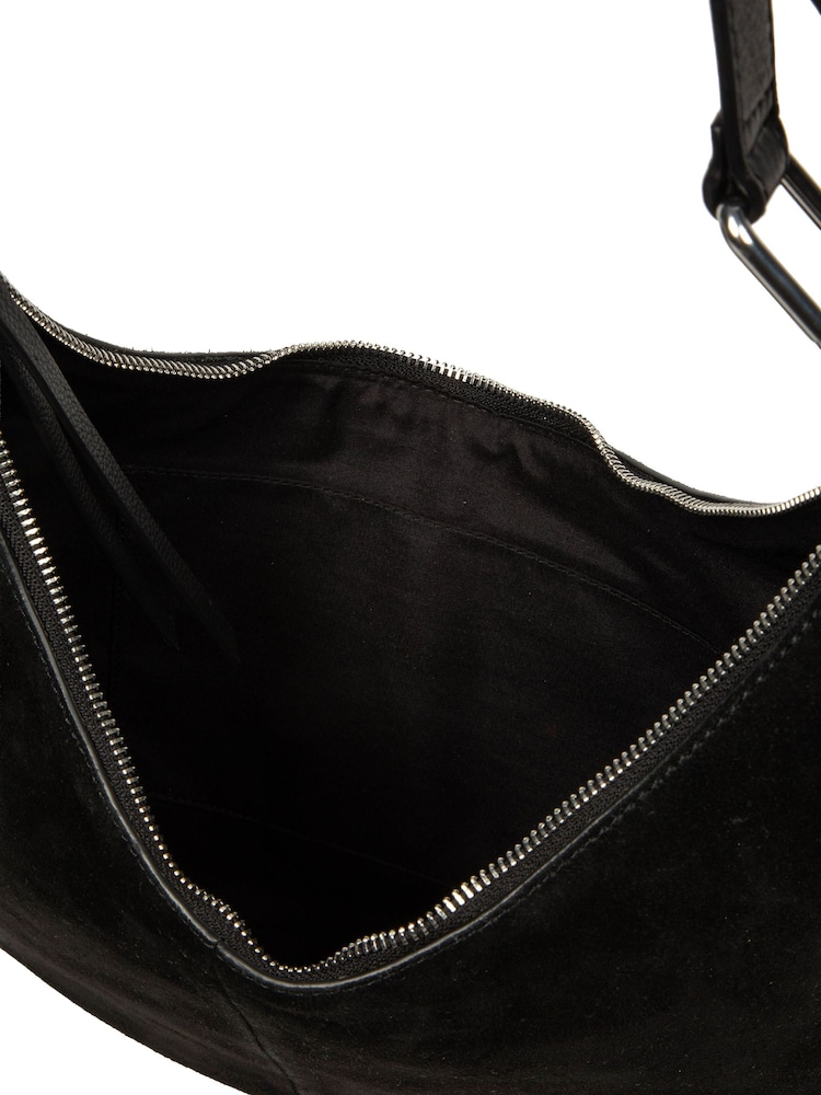 Cultured London Black 'Kacey' Suede & Leather Shoulder Bag - Image 7 of 7