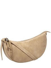 Cultured London Natural 'Carine' Suede Cross Body Bag - Image 6 of 7