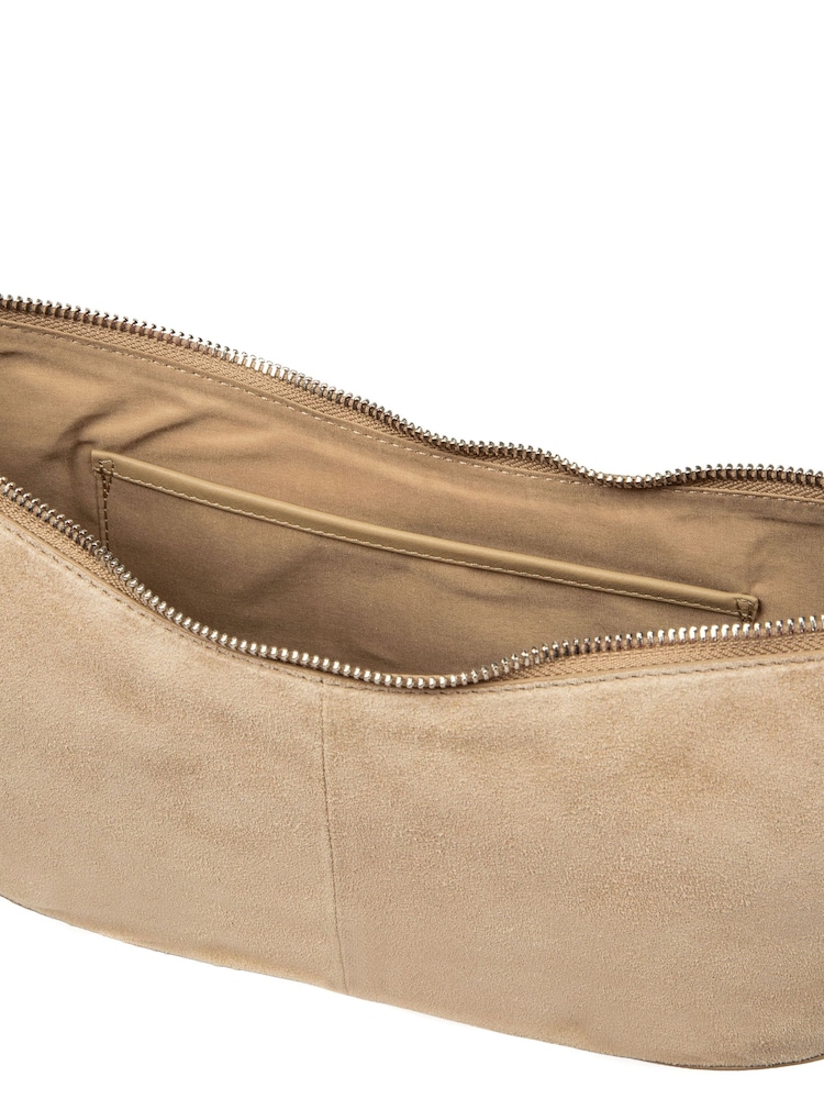 Cultured London Natural 'Carine' Suede Cross Body Bag - Image 7 of 7
