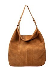 Cultured London Brown Harmony Suede Leather Tote Bag - Image 3 of 8