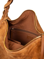 Cultured London Brown Harmony Suede Leather Tote Bag - Image 5 of 8