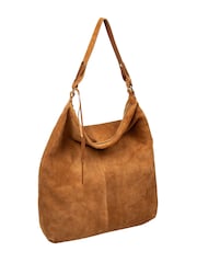Cultured London Brown Harmony Suede Leather Tote Bag - Image 6 of 8