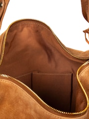 Cultured London Brown Harmony Suede Leather Tote Bag - Image 7 of 8