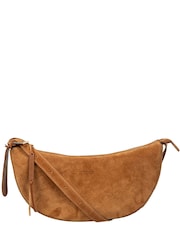 Cultured London Brown 'Carine' Suede Cross Body Bag - Image 3 of 7