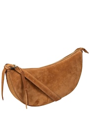 Cultured London Brown 'Carine' Suede Cross Body Bag - Image 6 of 7