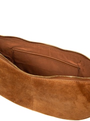 Cultured London Brown 'Carine' Suede Cross Body Bag - Image 7 of 7
