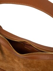 Cultured London Brown 'Ciara' Suede & Leather Grab Bag - Image 8 of 8