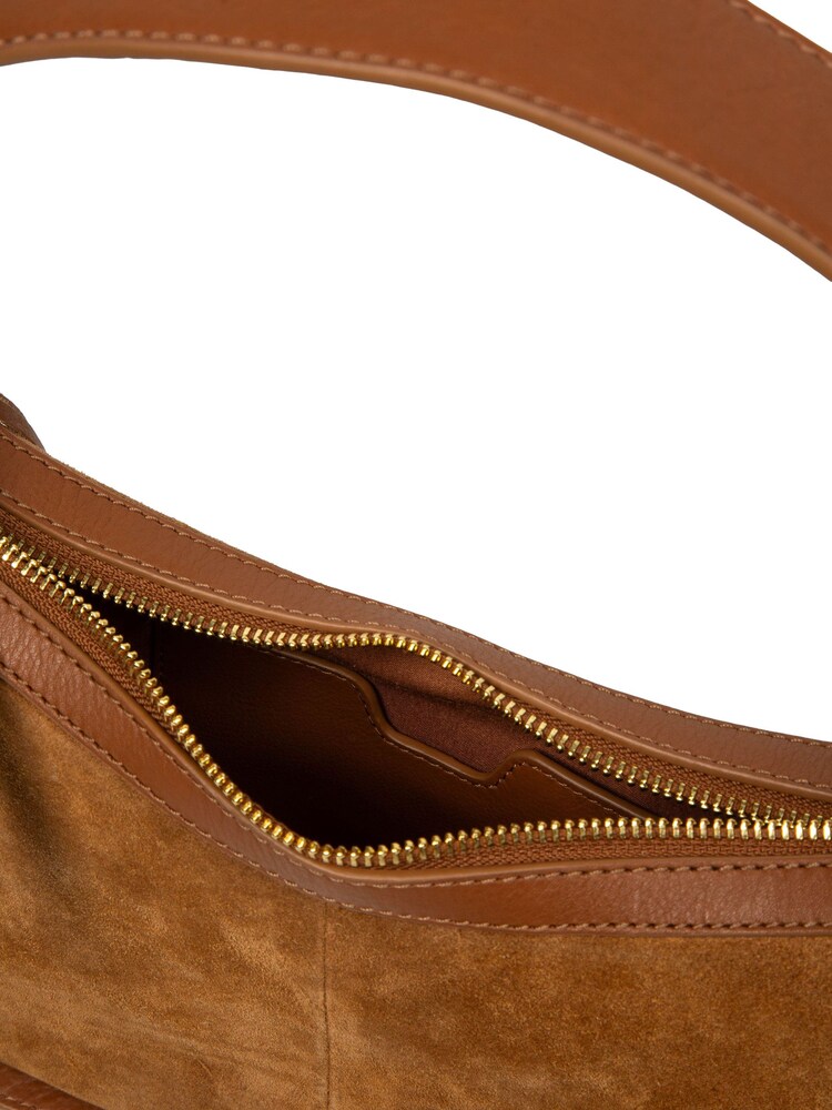 Cultured London Brown 'Ciara' Suede & Leather Grab Bag - Image 8 of 8 Cultured London Brown 'Ciara' Suede & Leather Grab Bag - Image 8 of 8