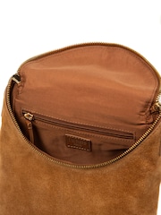 Cultured London Brown 'Luisana' Suede Cross Body Bag - Image 5 of 6