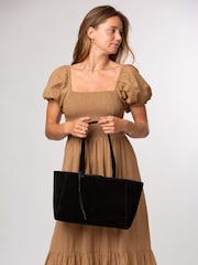 Cultured London Black 'Matilde' Suede Handbag - Image 2 of 8